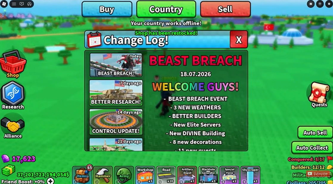 Mini War Beast Breach Update banner